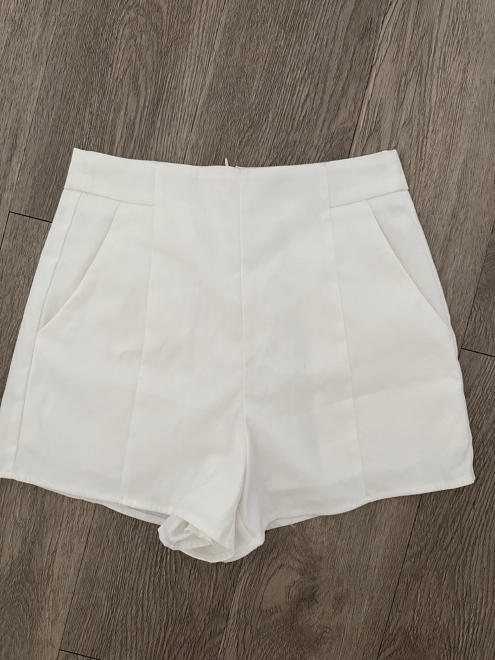 12” High-Rise White Tailored Women’s Shorts-Lined -SHEIN size XS
